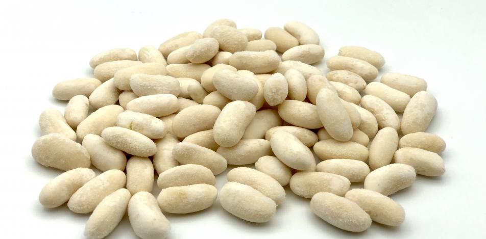 White beans, pre-coocked, frozen iqf
